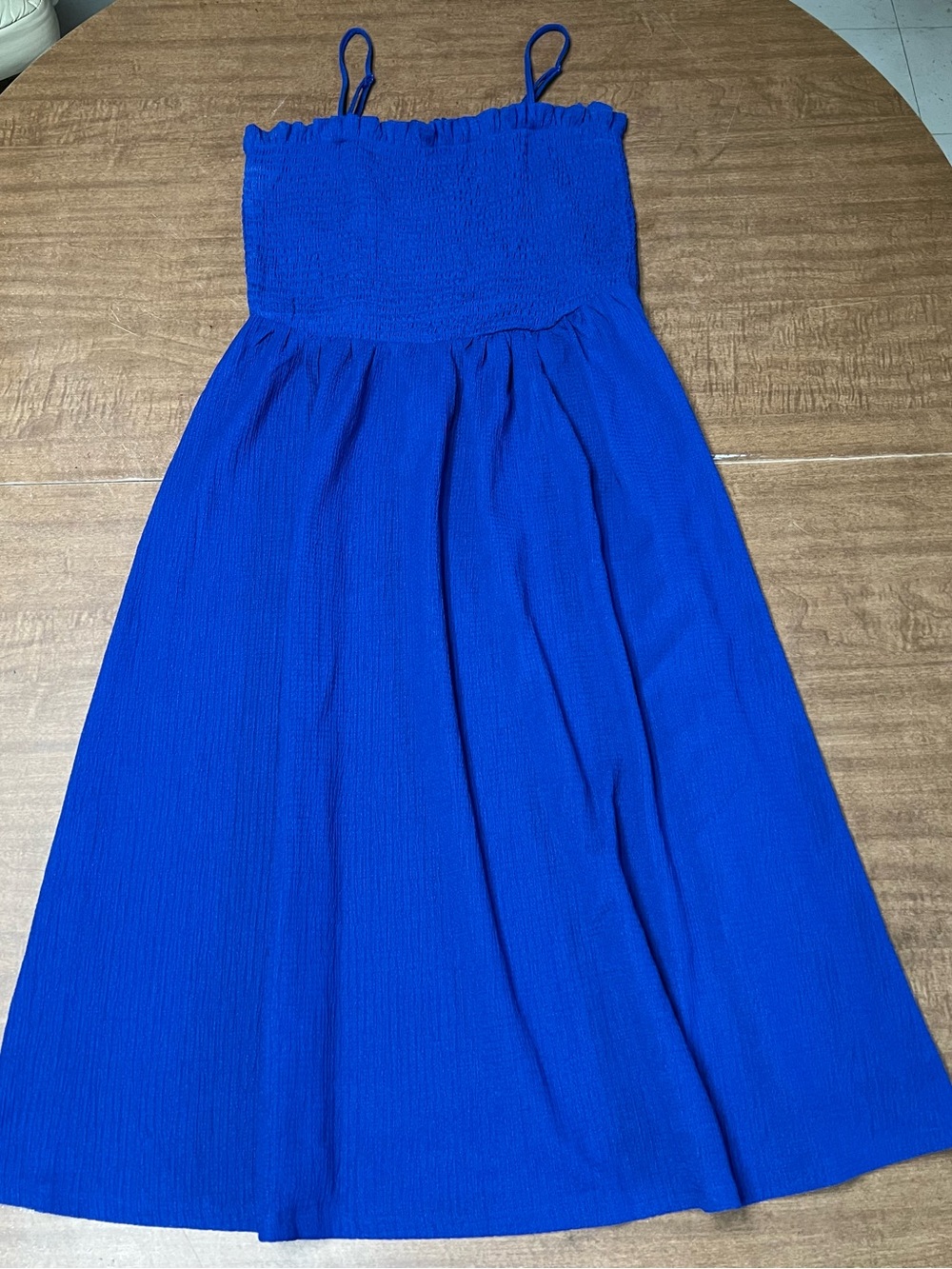 H&M Royal Blue Smocked Strap Sundress